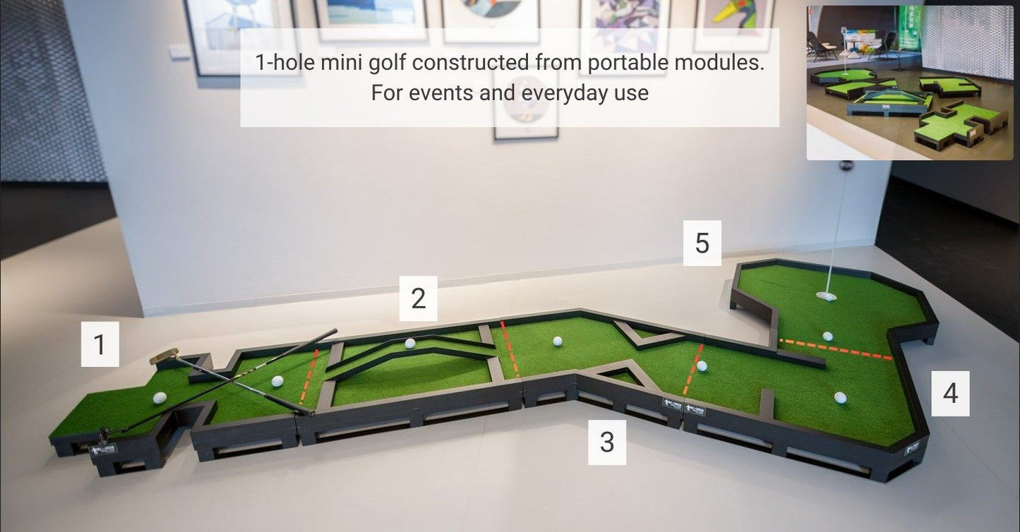 Fun ways to boost morale at work: Large mini golf course for sale