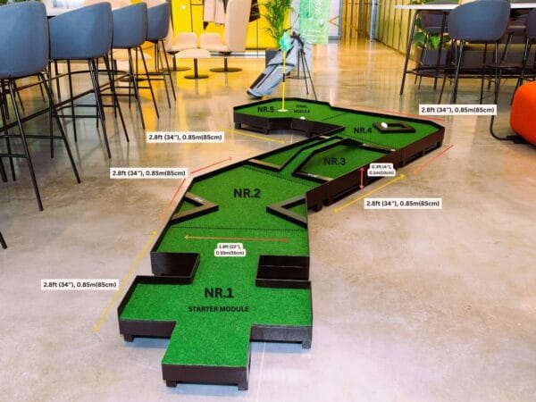 Mini golf course for sale Medium size with dimensions